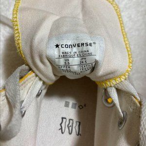 Converse shoes sneaker yellow ladies 24.5 high cut us5.5 vintage